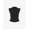 Odd Muse Womens Black The Ultimate Muse Sleeveless Stretch-woven Top