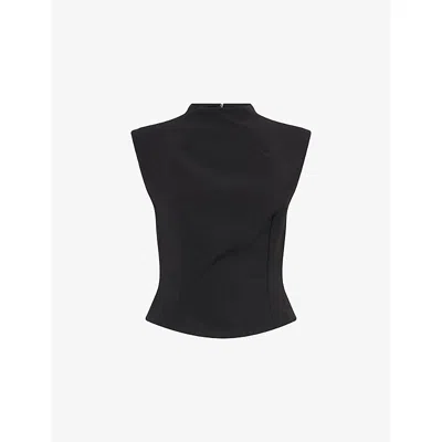 Odd Muse Womens Black The Ultimate Muse Sleeveless Stretch-woven Top
