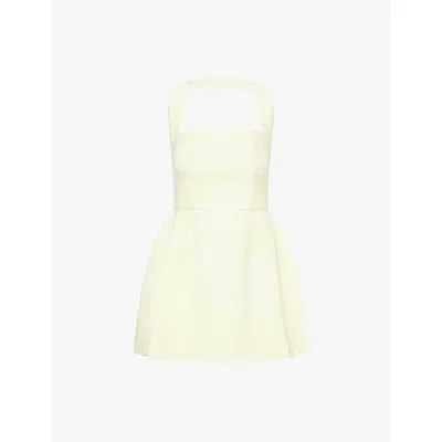 Odd Muse Womens Lime Cream The Ultimate Muse Structured Stretch-woven Mini Dress Xs