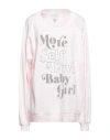 Odd People Collection Woman Sweatshirt Light Pink Size L Cotton, Polyester In Pink