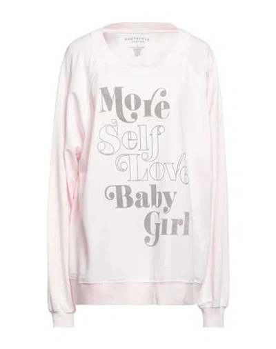Odd People Collection Woman Sweatshirt Light Pink Size L Cotton, Polyester