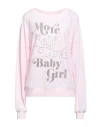 Odd People Collection Woman Sweatshirt Pink Size S Cotton, Polyester