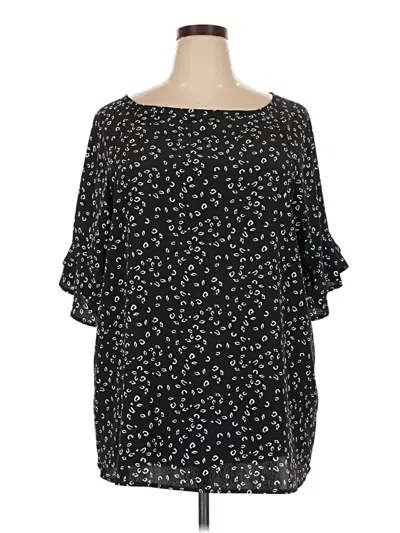 Pre-owned Oddi 3/4 Sleeve Blouse In Black