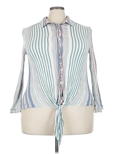 Pre-owned Oddi 3/4 Sleeve Blouse In Blue