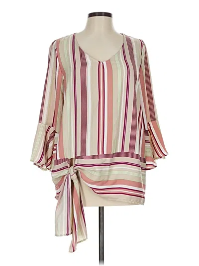 Pre-owned Oddi 3/4 Sleeve Blouse In Pink