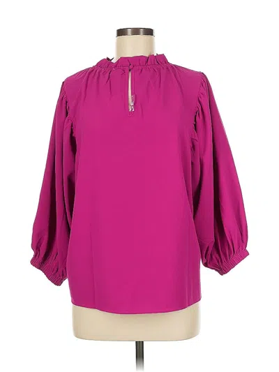Pre-owned Oddi 3/4 Sleeve Blouse In Purple