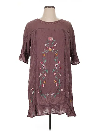 Pre-owned Oddi Casual Dress In Burgundy