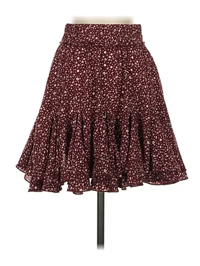 Pre-owned Oddi Casual Skirt In Burgundy