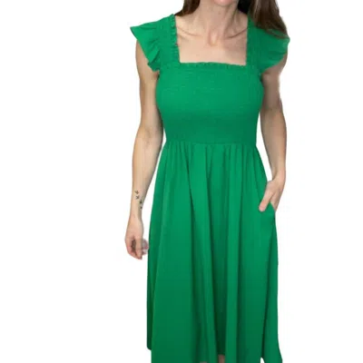 Oddi Kelly Midi Dress In Green