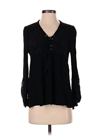 Pre-owned Oddi Long Sleeve Blouse In Black