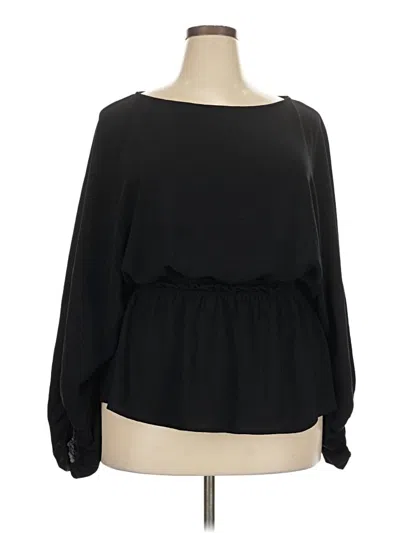 Pre-owned Oddi Long Sleeve Blouse In Black