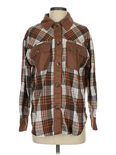 Pre-owned Oddi Long Sleeve Blouse In Brown