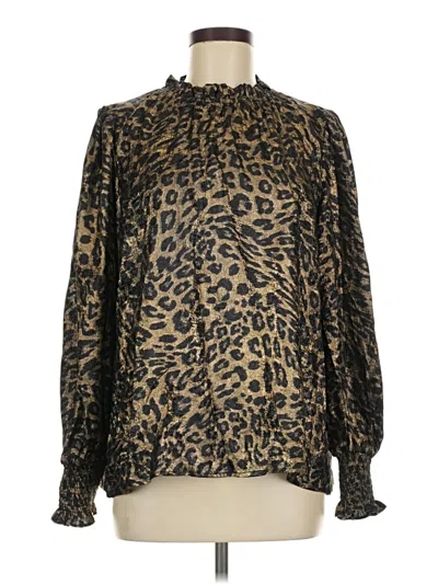 Pre-owned Oddi Long Sleeve Blouse In Brown