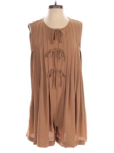 Pre-owned Oddi Romper In Brown