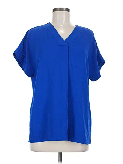 Pre-owned Oddi Short Sleeve Blouse In Blue