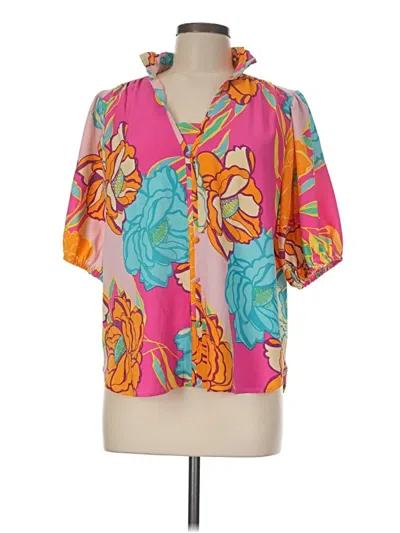 Pre-owned Oddi Short Sleeve Blouse In Pink
