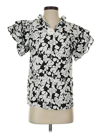 Pre-owned Oddi Short Sleeve Blouse In Silver