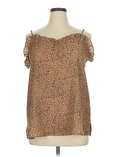 Pre-owned Oddi Sleeveless Blouse In Brown