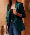 Oddi Too Far Gone Leopard Blazer In Dark Forest In Multi