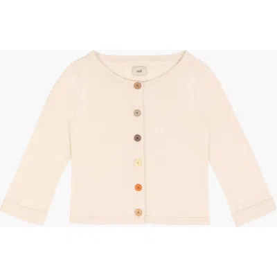 Oddli 3/4 Sleeve Cashmere Cardigan In Neutral