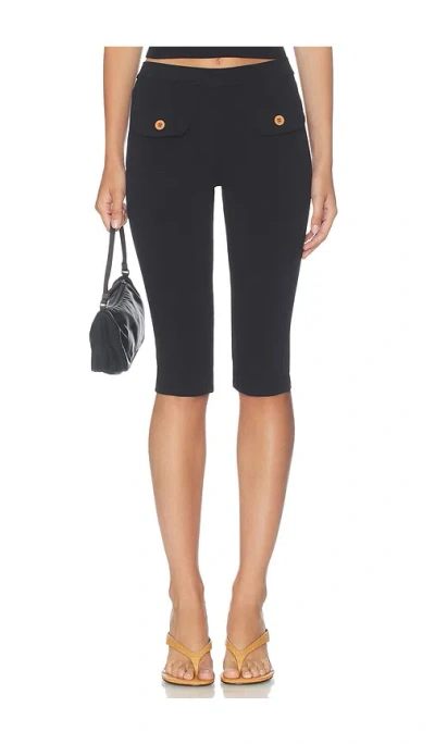 Oddli Button Capri In Black