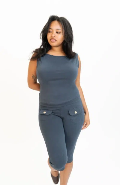 Oddli Button Capris In Multi