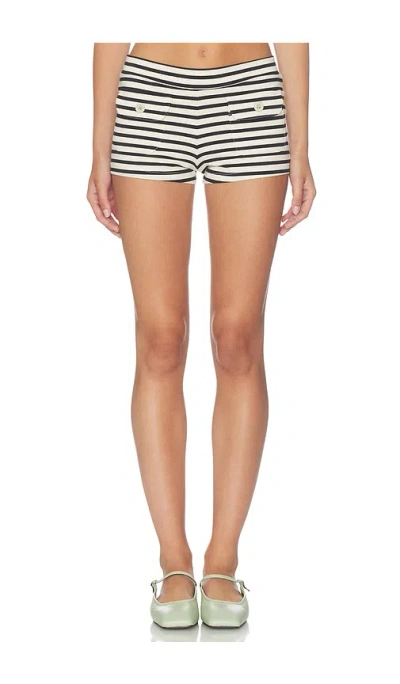 Oddli Button Down Mini Short In Stripe
