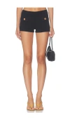 Oddli Button Mini Short In Black