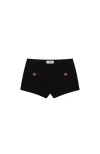 Oddli Button Mini Shorts In Black