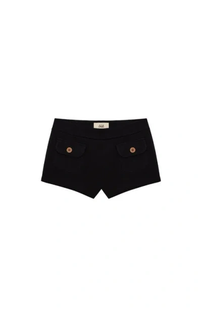 Oddli Button Mini Shorts In Black