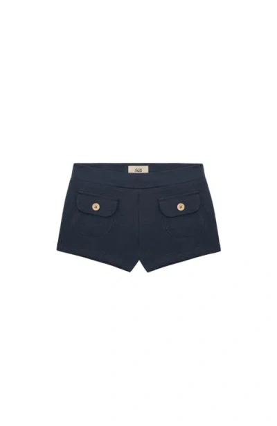 Oddli Button Mini Shorts In Blue