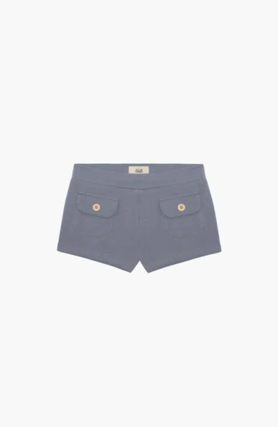 Oddli Button Mini Shorts In Blue