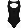 Oddli Button One Piece In Black
