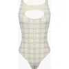 Oddli Button One Piece In White