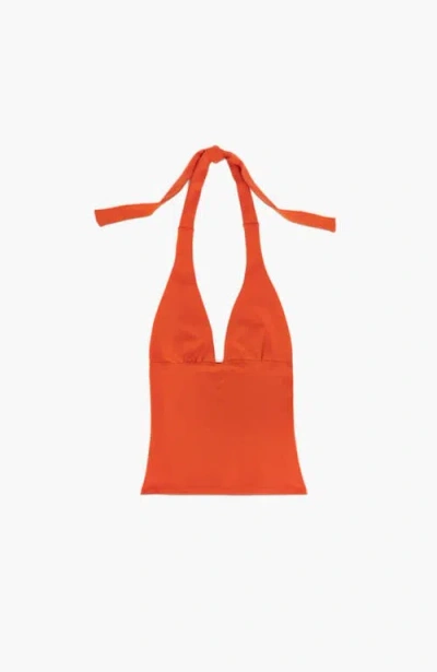 Oddli Halter Top In Orange