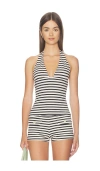 Oddli Halter Top In Stripe