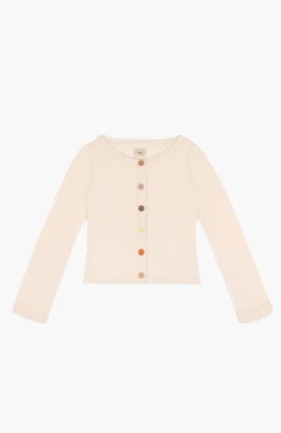 Oddli Long Sleeve Cashmere Cardigan In Neutral