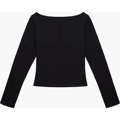 Oddli Long Sleeve Top In Black