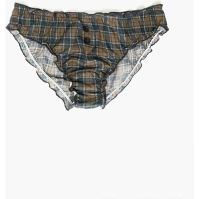 Oddli Plaid Bloomers In Dark Green Plaid
