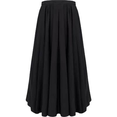 Oddli Pleated Poplin Skirt In Blue