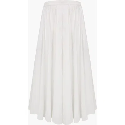 Oddli Pleated Poplin Skirt In Cream