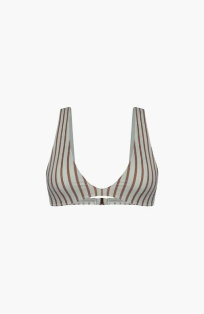Oddli Scoop Neck Bikini Top In Multi