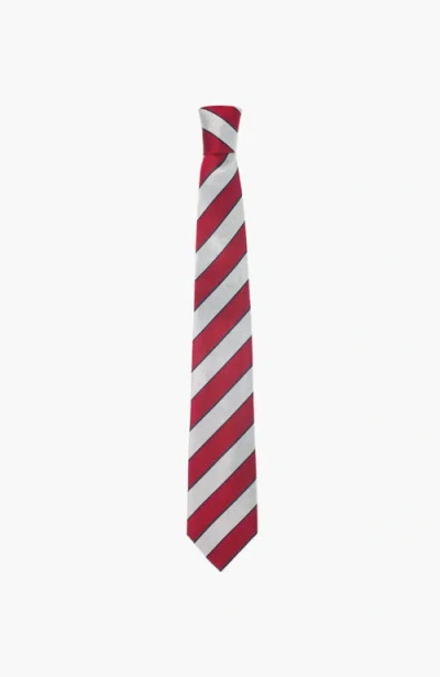 Oddli Striped Silk Tie In Red