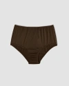 Oddobody Organic Cotton Mid-rise Brief In Chestnut