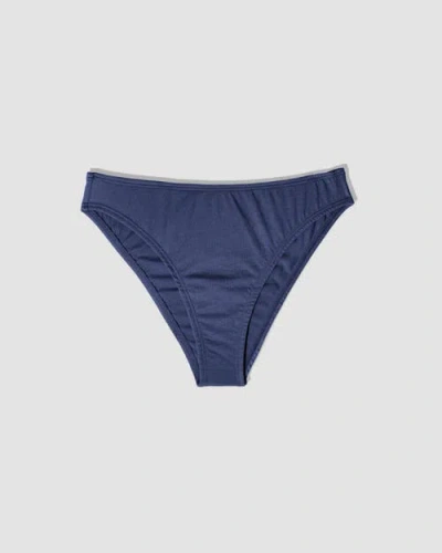 Oddobody Organic Cotton Mid-rise French Cut In Lapis