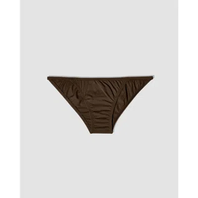 Oddobody Organic Cotton String Bikini In Chestnut