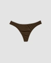 Oddobody Organic Cotton Thong In Chestnut