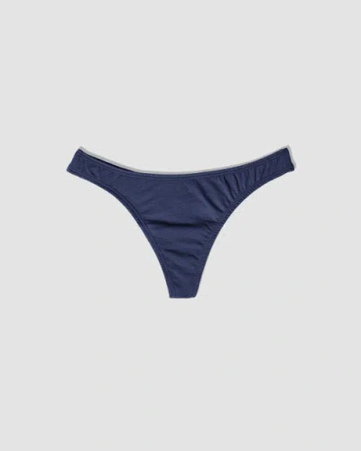 Oddobody Organic Cotton Thong In Lapis