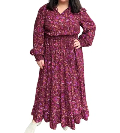 Oddy Sassy Samantha Maxi Dress In Red Multi