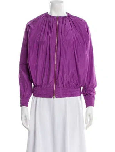 Pre-owned Odeeh Bomber Jacket In Purple